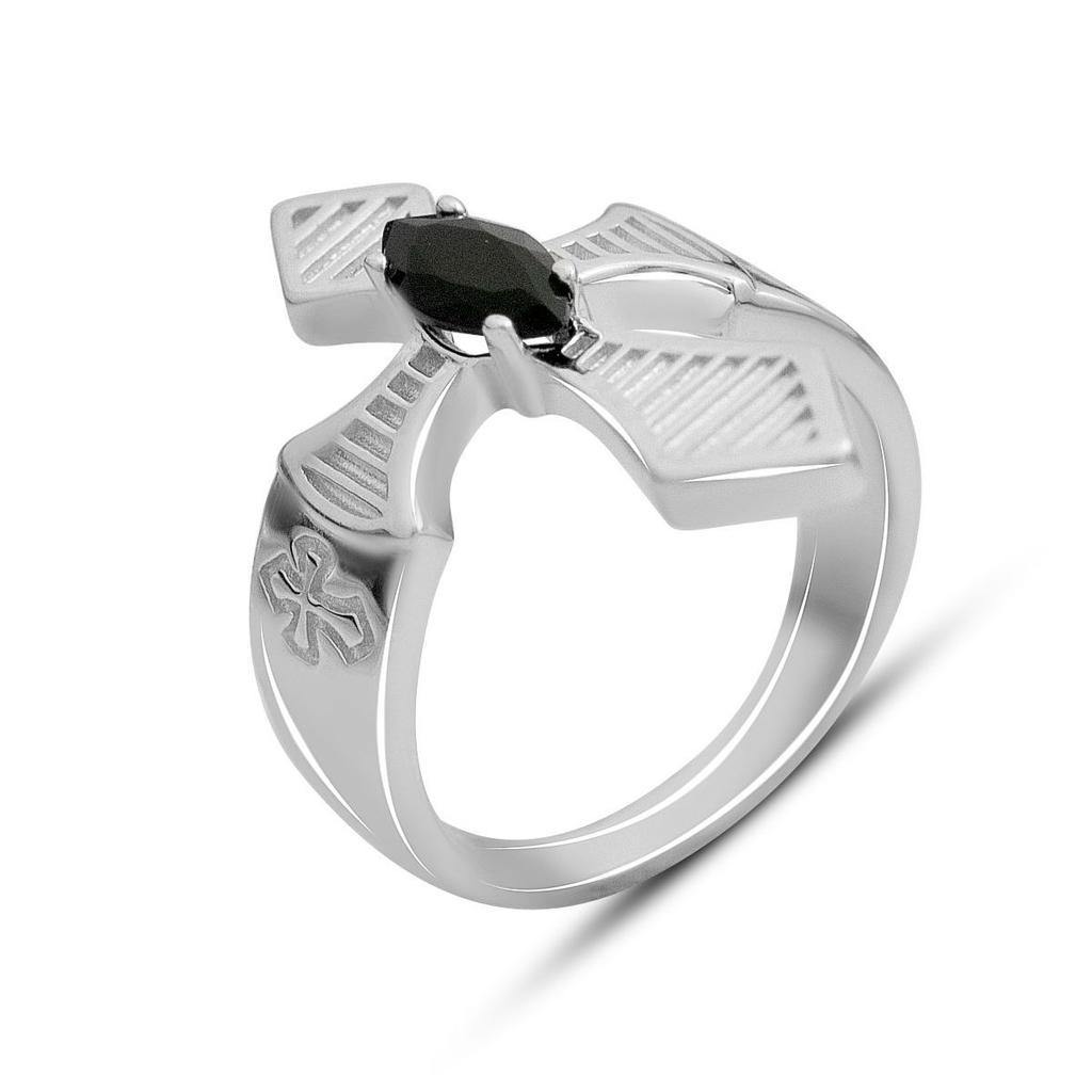 Silver Ring with Cubic Zirconia, Product Weight 5.39 G (2175643)