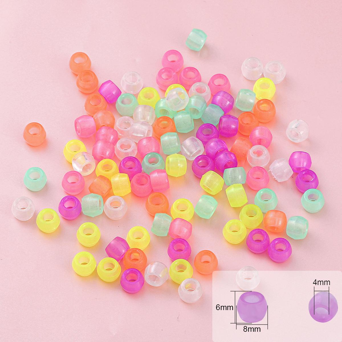 

Акриловые светящиеся звезды сердце овальные круглые бусины для изготовления ювелирных изделий своими руками браслет ожерелье 8x6mm 158pcs