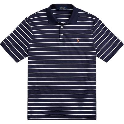 Polo SS24 Striped Small Pony Embroidered Short Sleeve Polo Shirt Men Tops Navy-Blue MNPOKNI1N822113-410