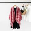 Sunscreen Coffee Colored Leopard Print Scarf for Women Trendy European and American Houndstooth Shawl Imitation Cotton Linen High-end Tassel Scarf