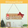 Unique Christmas Wooden Ornament Gnome Door Sign With Gift Box Rudolf Design For Festivities