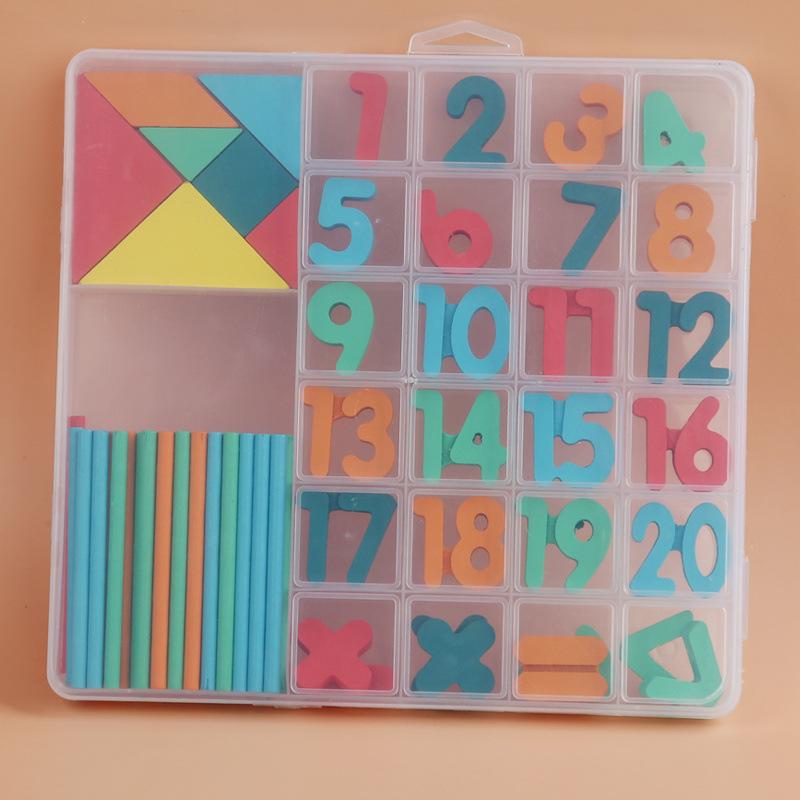 Wooden Arithmetic Counting Sticks - Educational Math Learning Box for Kindergarten and Elementary