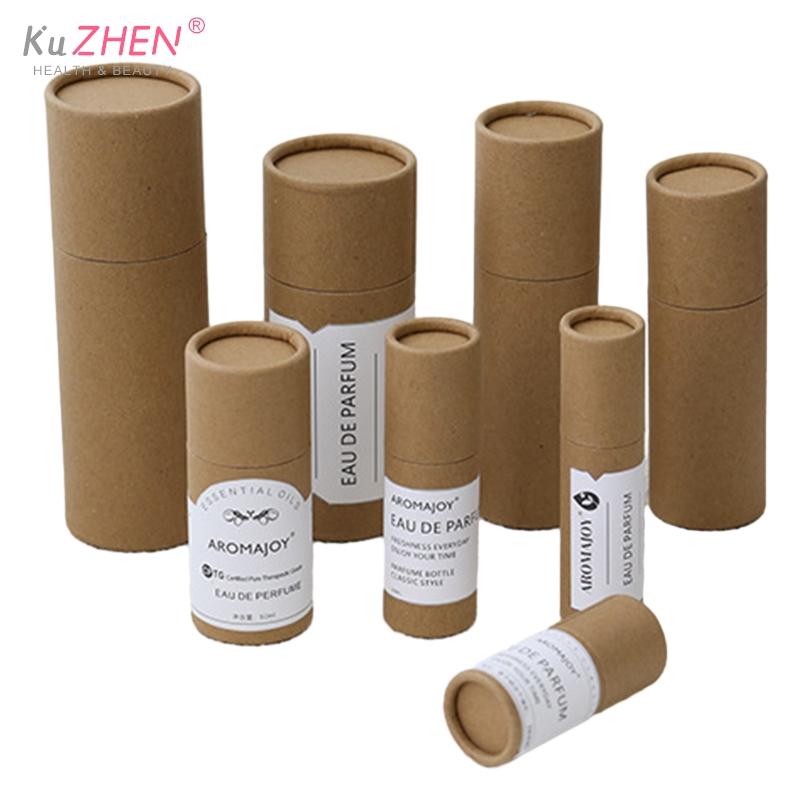 5-50ML 1PCS Thickened Kraft Paper Jar Box Paper Gift Packaging Round Cylinder Oil Bottle Package Cardboard Tube For Oil Perfume