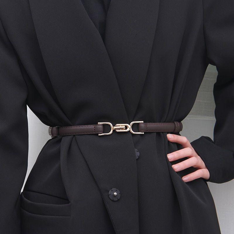 Vintage Retro Style Womens Suit Thin Belt Fashionable Versatile Accessory For Dresses And Coats