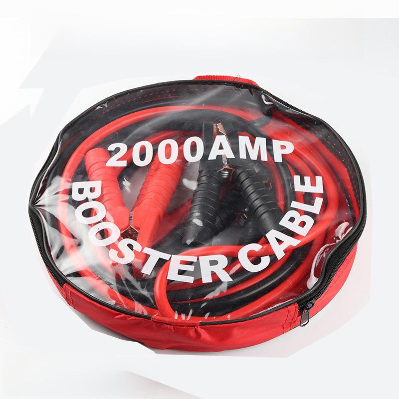 2000A Pure Copper Car Battery Jumper Cables with Clamp & Protection, 4m