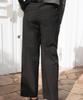 DEHEVE String Pintuck Wide Pants [Black]