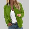 Women Slim Casual Long Sleeve Print Cardigan Zipper Tops Outerwear Shirt Jacket For Women
