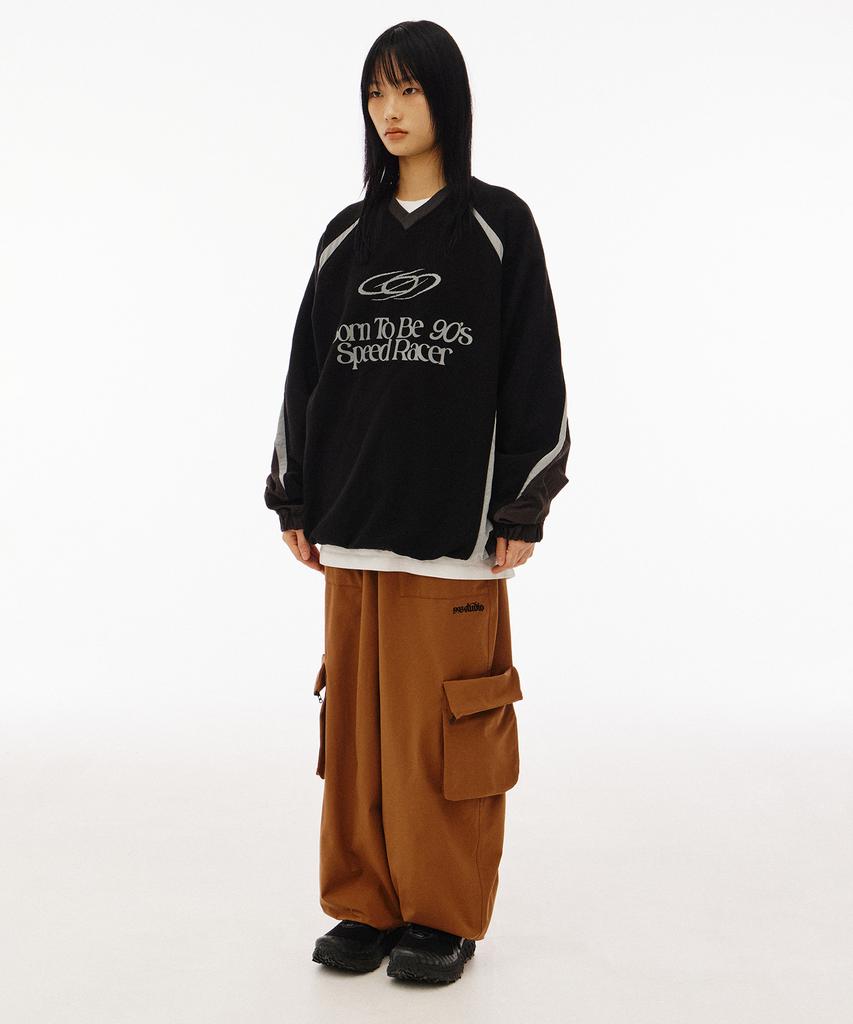 1993STUDIO Wind Cargo Wide Pants_Brick