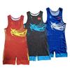 Uniforme da Wrestling da Uomo con Collo Alto Stampa Personalizzabile Drago Nuvola Tuta Intera Competizione Allenamento