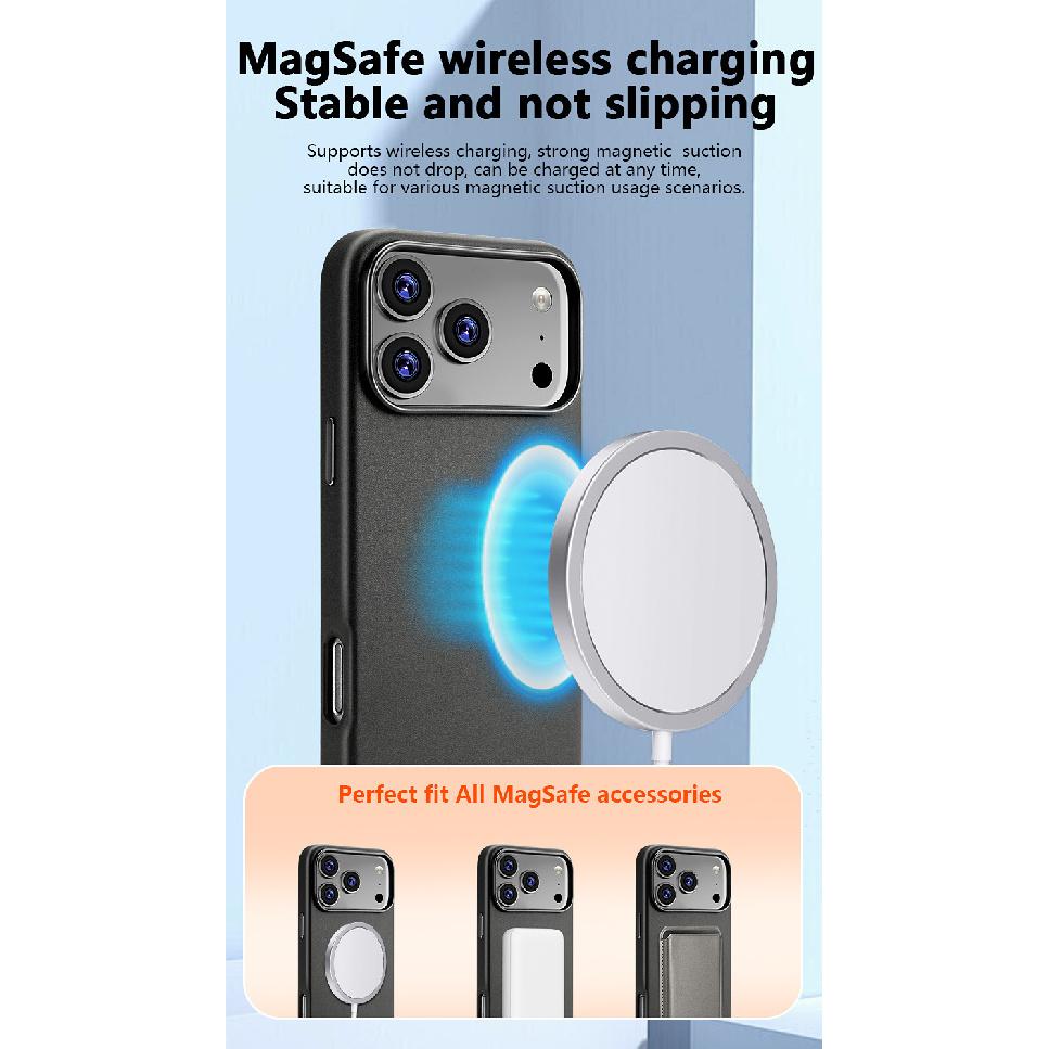 Magnetic PU Leather Phone Case For iPhone 18 17 Pro Max 16 Plus Air For Magsafe Wireless Charging Shockproof Cover 5