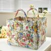Floral Fabric Storage Bins with Handles, Multi-compartment Organizer for Clothes & Accessories, Bedroom Bathroom Use