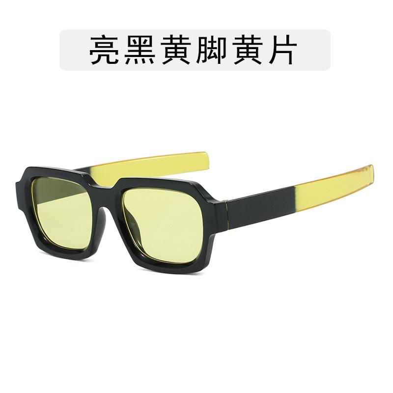 Lunettes pour Homme de Forme Carrée Style Hip Hop Couleur Contrastée Monture de Lunettes pour Femme Élégantes Bloquant la Lumière Bleue Lunettes pour Homme