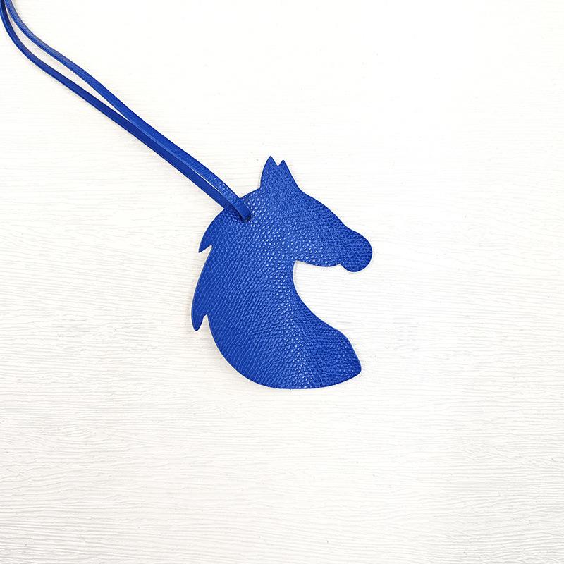 Retro Leather Horse Head Bag Charm Soft Durable Decor Accessory for Backpack Handbag Keychain Suitable for Daily Use Gifting