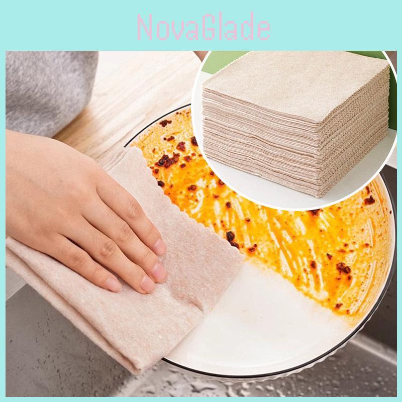 Kitchen Cleaning Sponge With Superfine Fiber For Home Use Oil Absorption And Easy Washable Wipe