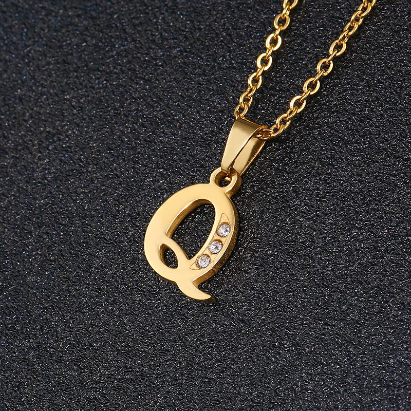 26-Letter Korean Style English Alphabet Pendant Necklace for Women and Besties
