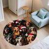 Corgi Pattern Round rug,Carpet Rug for Living Room Bedroom Playroom ,Non-slip Floor Mat,Holiday Gifts and Birthday Gifts.