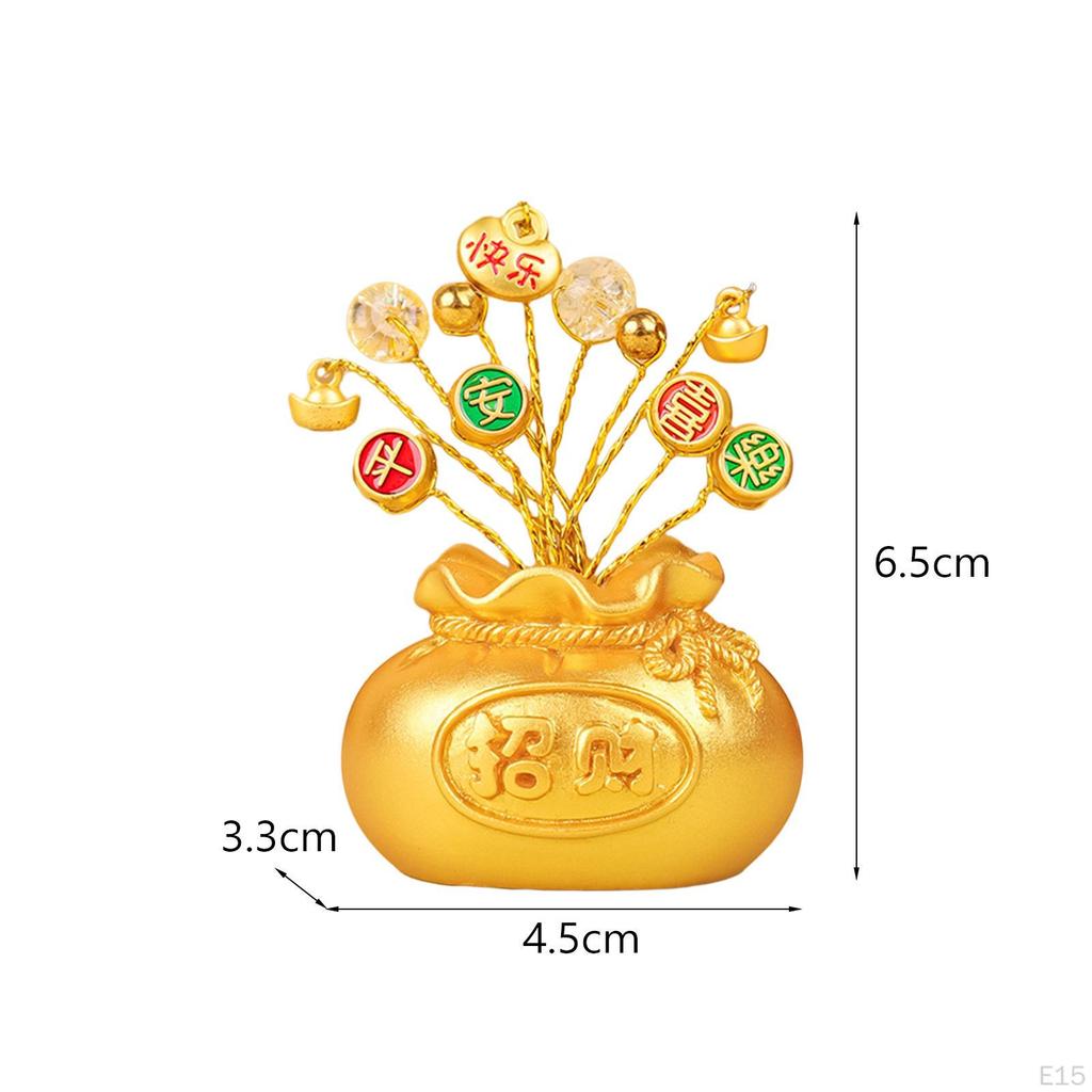 Chinese Fortune Statue Desktop Ornament Art Craft Car Dashboard Decoration for Centerpiece Shelf