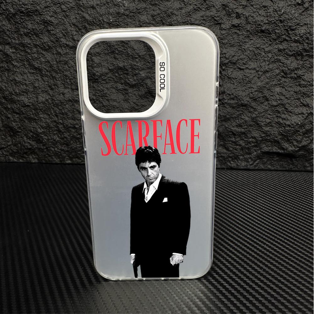 S-Scarface T-Tony M-Montana Frosted Case for iPhone 17 Air 16 E 15 14 Plus 13 12 Mini 11 Pro Max Acrylic Sheet Silicone Cover