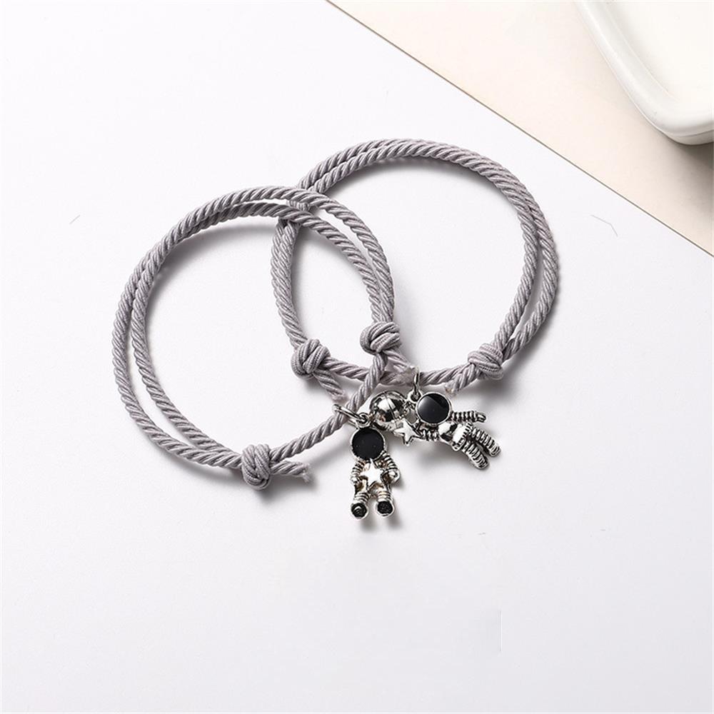 Jewelry Gifts for Women Men Rope Bracelet Star Astronaut Bracelet Magnet Bracelet Gift For Couple