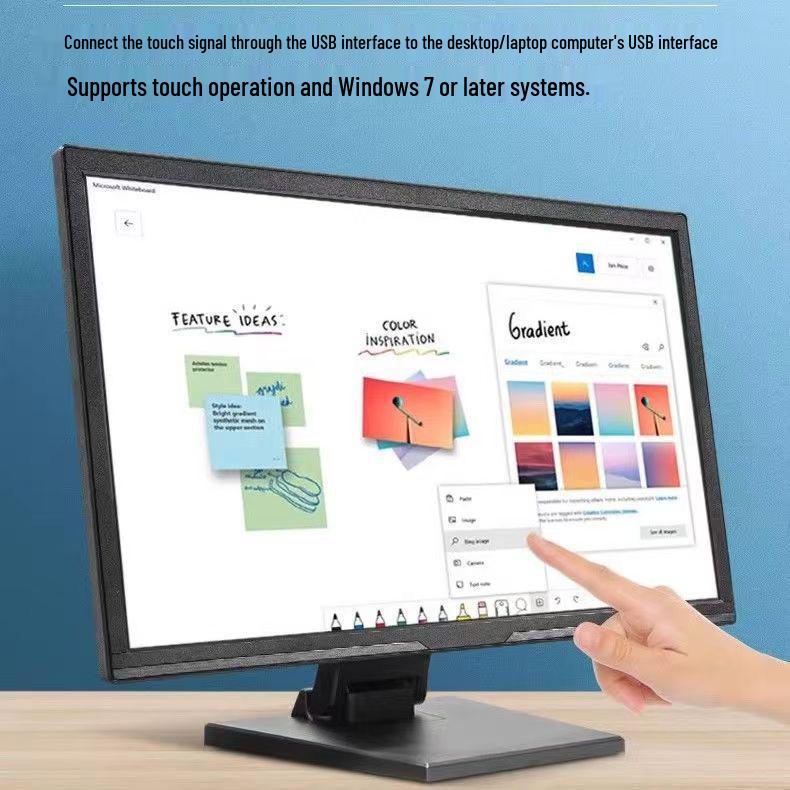 High-End Touch Display for Newbie & Professional Use: Ideal for Cashier, Ordering, Education, Office, and Industrial Applications