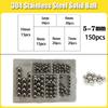 304 Stainless Steel Ball High Precision Bearing Ball Small Smooth Solid Bead Ball Round Bead Dia 2mm-10mm MTB Kid Bike Scooter
