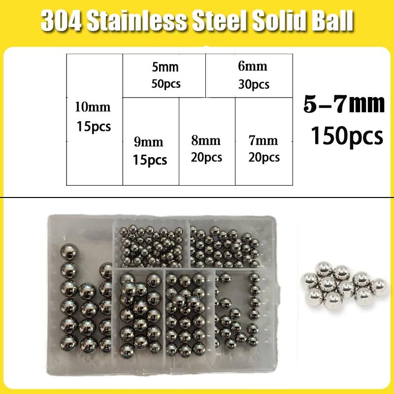 304 Stainless Steel Ball High Precision Bearing Ball Small Smooth Solid Bead Ball Round Bead Dia 2mm-10mm MTB Kid Bike Scooter