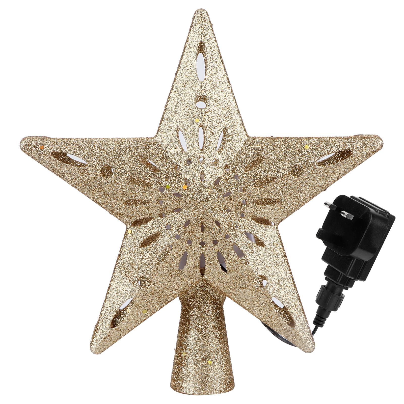 

Рождественская елка Topper LED Projector Lights RGB проекционная лампа для украшения рождественской елки UK Plug 220‑240V