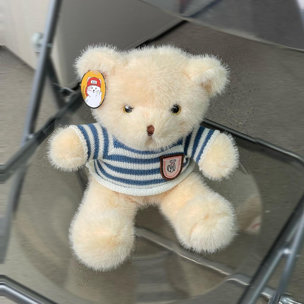 High-quality European Mink Teddy Bear Doll Grab Machine Plush Toy Birthday Gifts Spreading Street Stove Ring