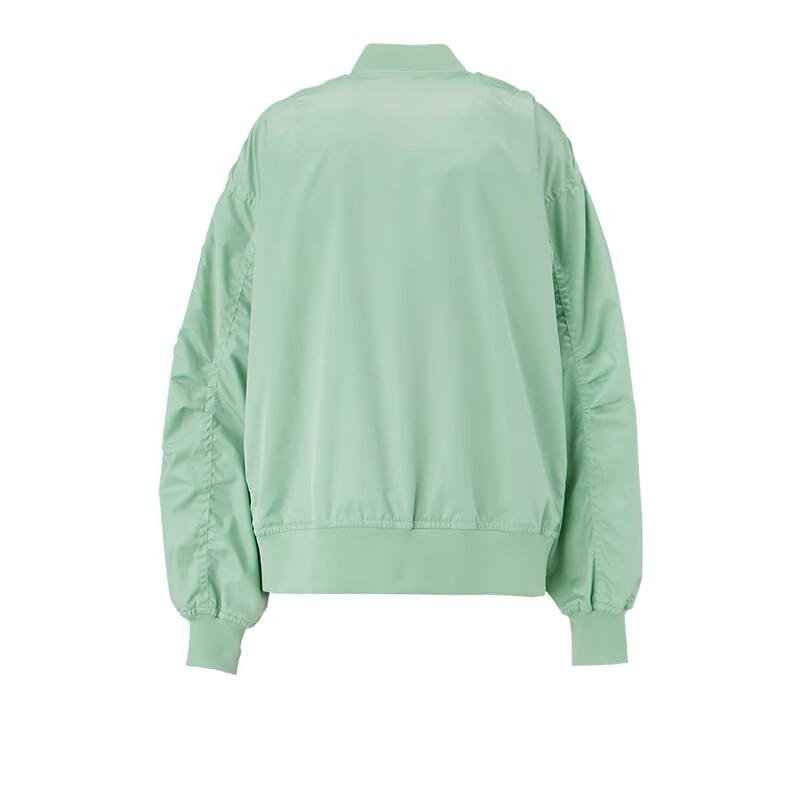 ONITSUKA TIGER Stand Collar Zipper Design Warm Fashion Solid Color Long Sleeve Jacket Unisex Jacket Light-Green 2183B316-301