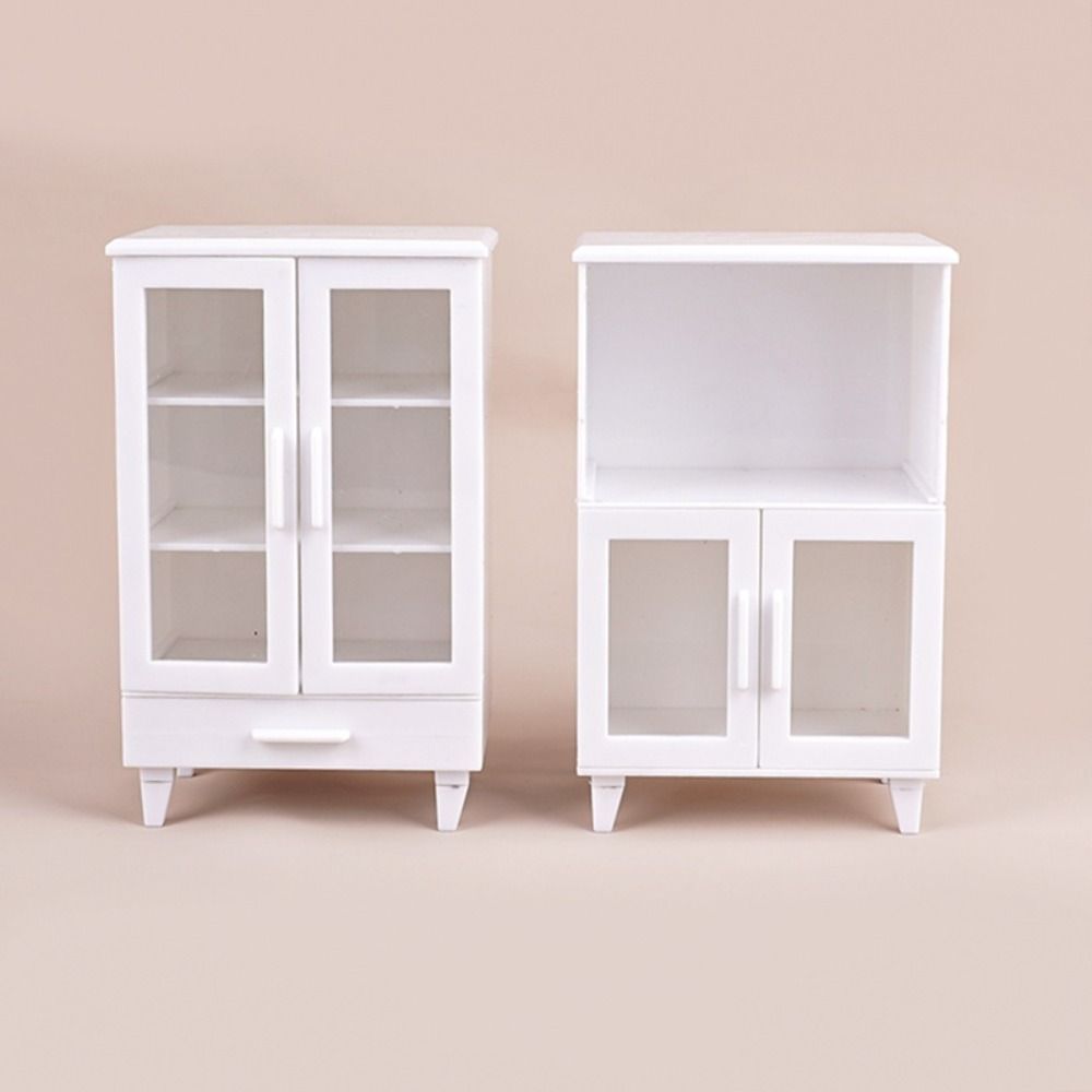 

Mini Furniture Dollhouse Cupboard Pretend Play Doll Display Cabinet Kids Toy 1Pair