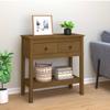 Day and Night - Day and Night Solid Pine Wood Honey Brown Console Table 75x35x75 Cm
