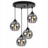 Elegante Chroom Hanglamp, Glazen Vorm, Bol