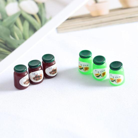 Puntos 4Pcs Dollhouse Miniature Simulation Mini Jam Food Play Scene Ornaments Decor