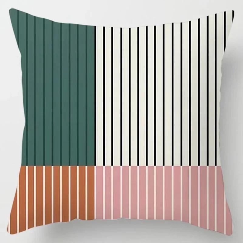 Home Office Decorative Pillow Bedroom Sofa Car Cushion Cover Abstract Line Pattern Series Throw Pillow