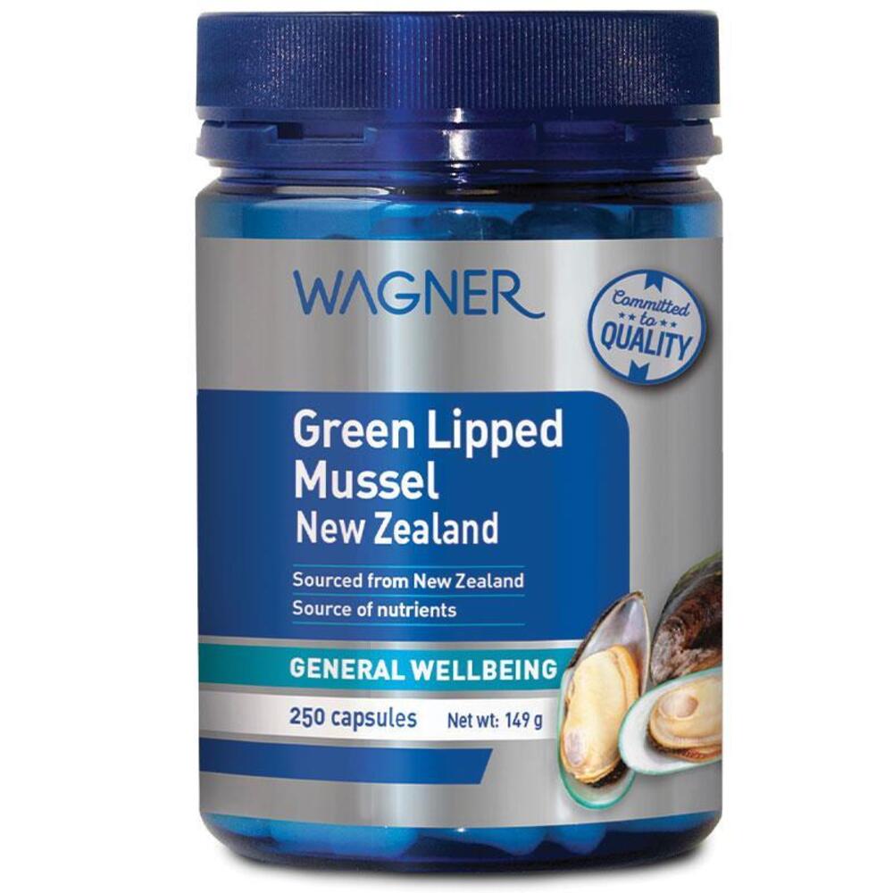

Wagner Green Lipped Mussel New Zealand 500mg 250 Capsules