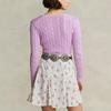 Polo Ralph Lauren Ss23 Solid Color Logo Embroidered V-Neck Long Sleeve Pullover Sweater Women sweater Purple WMPOSWENC020669-500