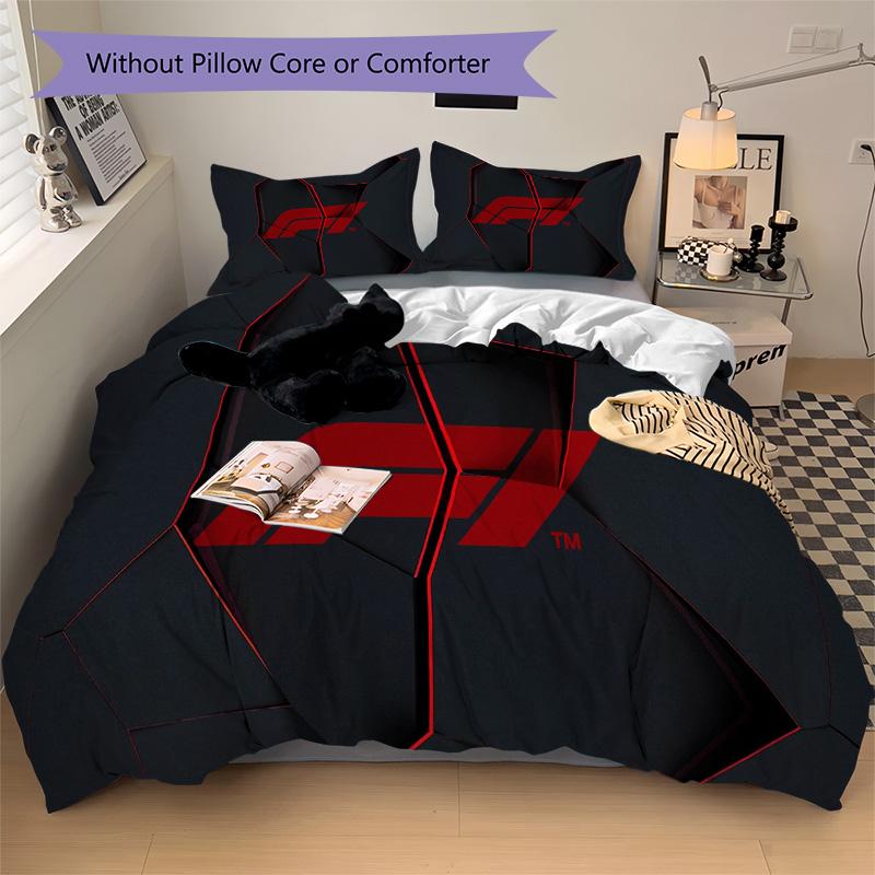 Formula One Bedding 3 Piece Set HD Print Duvet Cover Pillowcases for Teens Adult Bedroom Decoration Christmas Gift