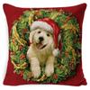 Printed Linen Pillow Cover Decoration Home Cartoon Animal Sofa Cushion Cover Cartoon Animal Print
