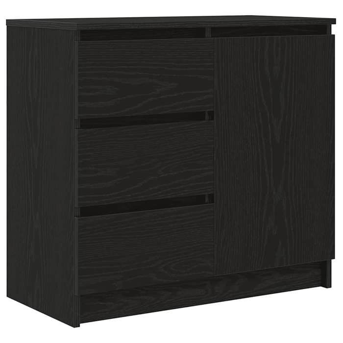 VidaXL Buffet with Drawer Black Oak 71x35x65 Cm Engineered Wood, Storage Furniture, Buffet, Entryway Furniture, Furniture 861572