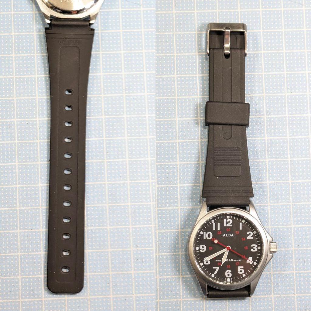 [USED] SEIKO ALBA Men's Battery Strap Replacement Working Q-62