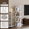 Rotating Bookshelf 360 Display 2/3/4/5 Tier Small Bookshelf for Small Space Floor Standing Bookcase Storage Rack Narrow Book Shelf Organizer