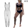 Dámské síťované přiléhavé síťované body Sexy spodní prádlo Spodní prádlo Krajka Transparentní Jednodílné tělové punčochy Kombinézy Punčochy Uniforma