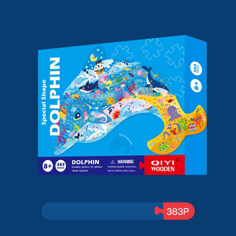 300 500 Pieces Animal Dinosaur Irregular Paper Puzzle Cognitive Jigsaw Puzzles Game for Kids Educational Toy Children Xmas Gifts