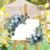 1set Chair Back Flower Simulation Bouquet Flowers Wedding Arch Flowers For Outdoor Home Decoration Plastic Party Stage Floral