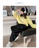 Girls' Versatile Black Sweatpants - Spring/Autumn Style, Loose Fit Casual Pants for Middle and Big Kids