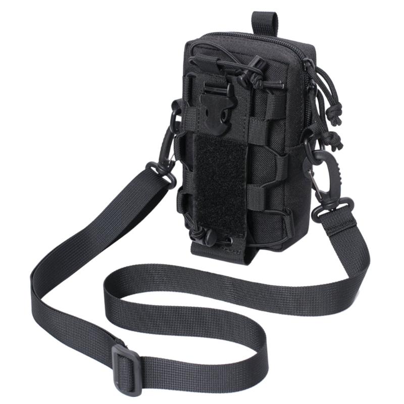 Outdoor Camping Belt Bag Tactical Pouch Mobile Phone Bag Water Bottle Carrying Pouch Small Hiking Gear Tool Organizer