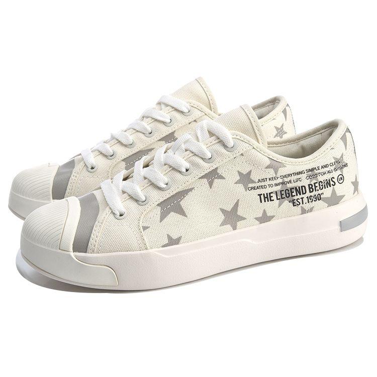 Li Ning Trendy Low-Top Casual Sneakers Women Sneakers White Gray AGLP024-5