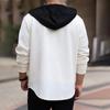 Men's Single Breasted Hooded Outerwear Autumn Long Sleeve Jacket Fashion Pocket Loose Cardigan Coat