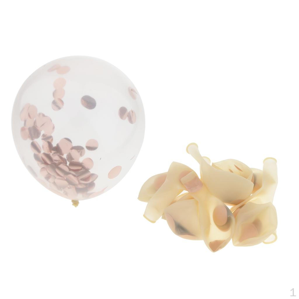 10pcs Romantic Confetti Latex Balloon Bridal Showers Party Decoration 12 inch