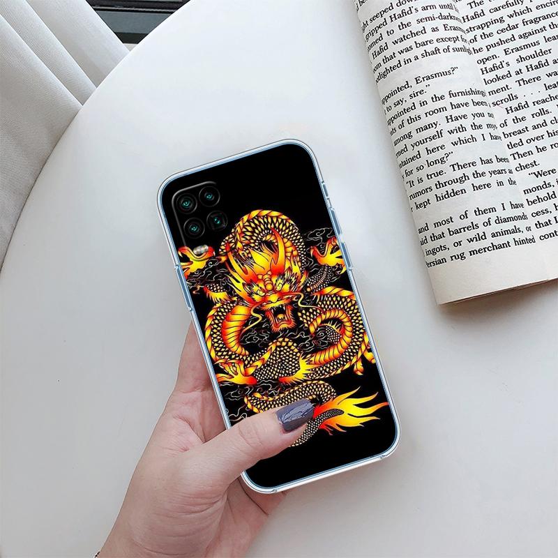 QE7 Chinesischer Drache Transparente Handyhülle für Samsung Galaxy A04 A04S A14 A23 A34 A54 M23 M33 M52 M53